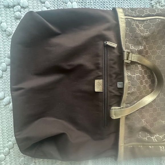 Gucci Abbey Shoulder Hand Bag Brown/Gold Leather Small Purse Vintage Authentic! - Picture 12 of 14